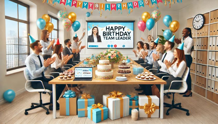 Birthday Party For Team Leader