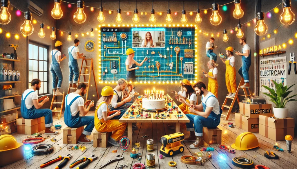 Birthday Party for Electricians