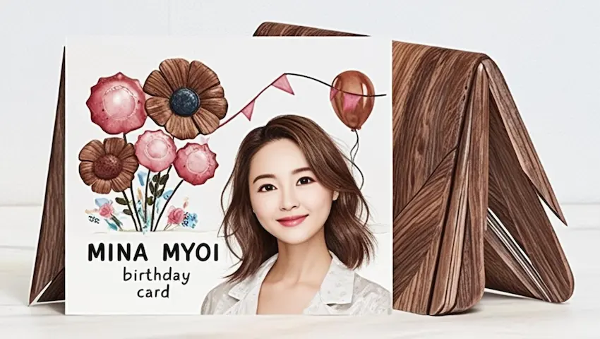 Mina Myoi Birthday Card Ideas