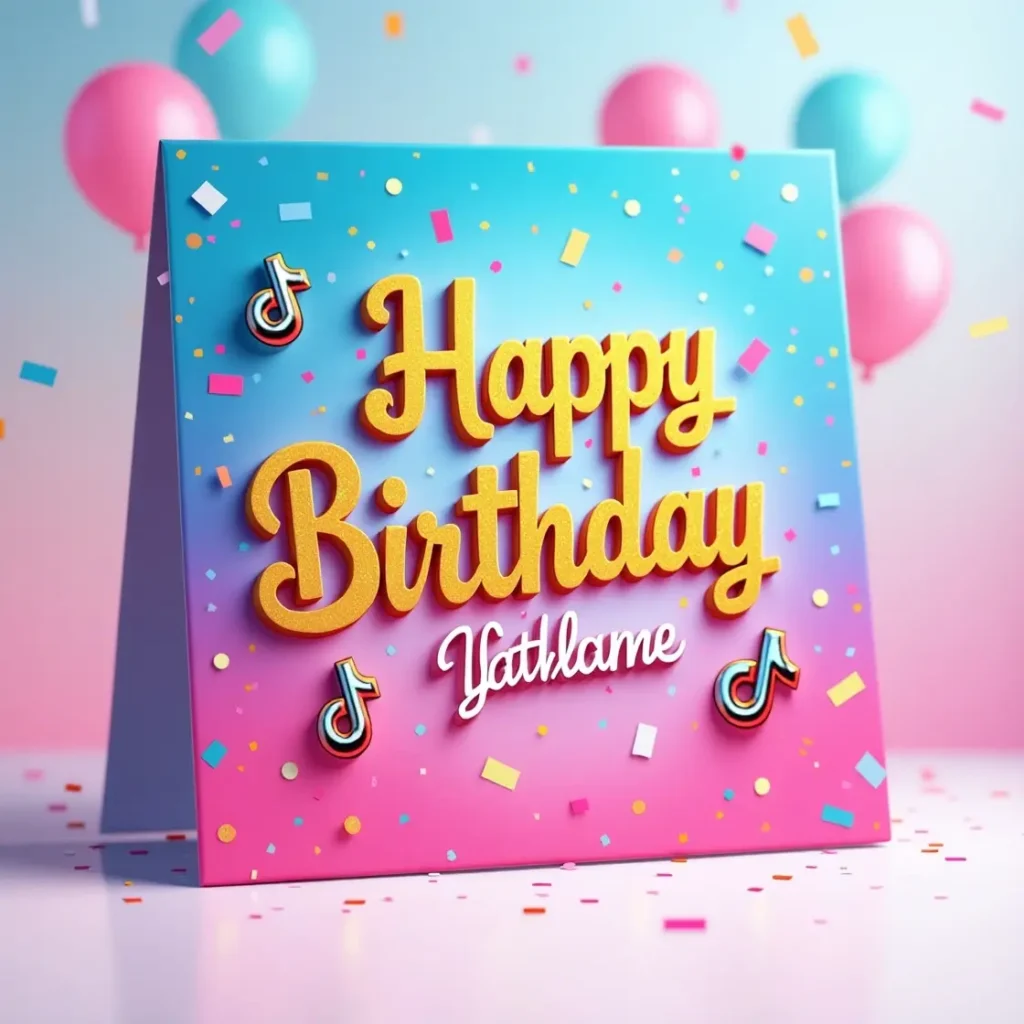 Birthday Wish Card Ideas For TikTok Star