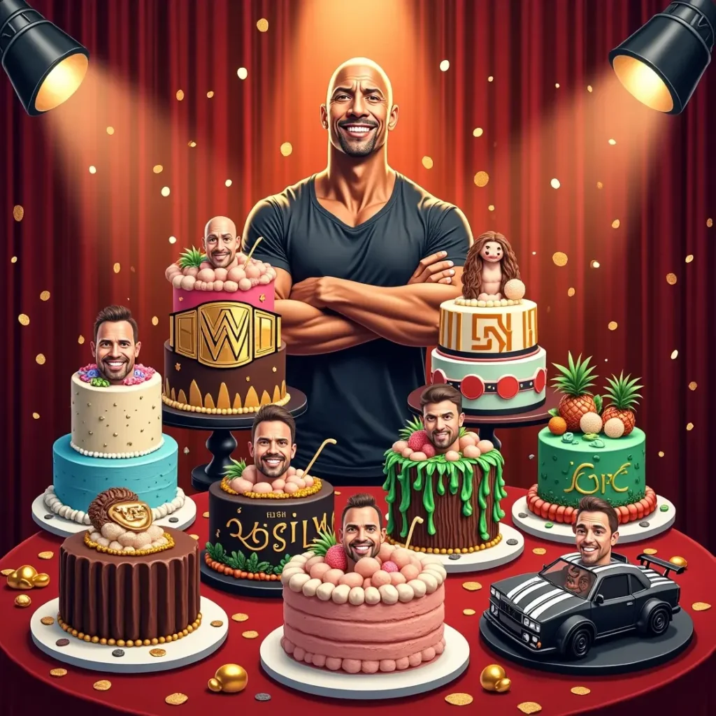 Birthday Cake For Dwayne Johnson