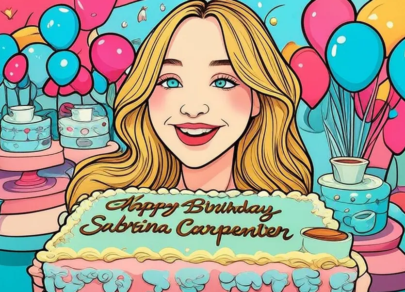 Birthday wish card for Sabrina Carpenter Birthday wish card for Sabrina Carpenter
