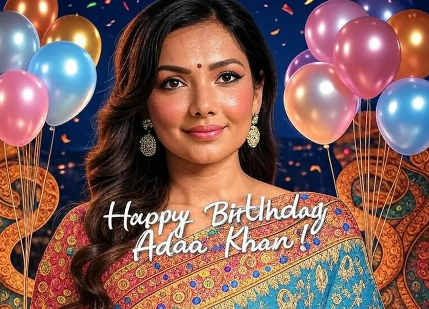 Birthday wish card for Adaa Khan