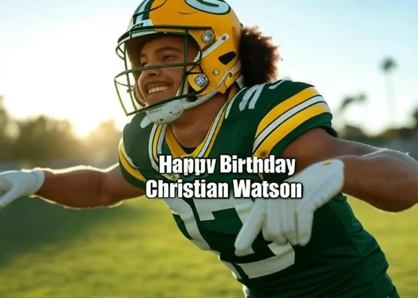 Birthday wish card for Christian Watson
