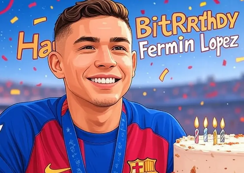 Birthday wish card for Fermin Lopez Birthday wish card for Fermin Lopez