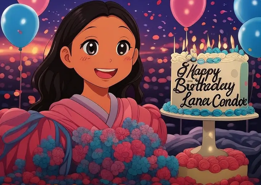 Birthday Wish card for Lana Condor Birthday Wish card for Lana Condor