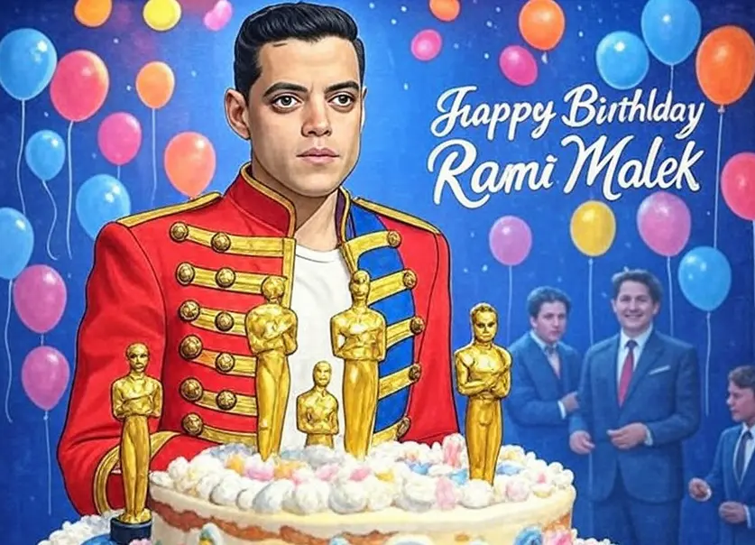 Birthday Wish Card for Rami Malek Birthday Wish Card for Rami Malek