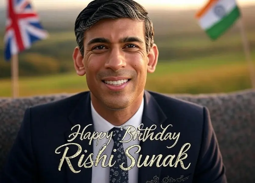 Birthday wish card for Rishi Sunak