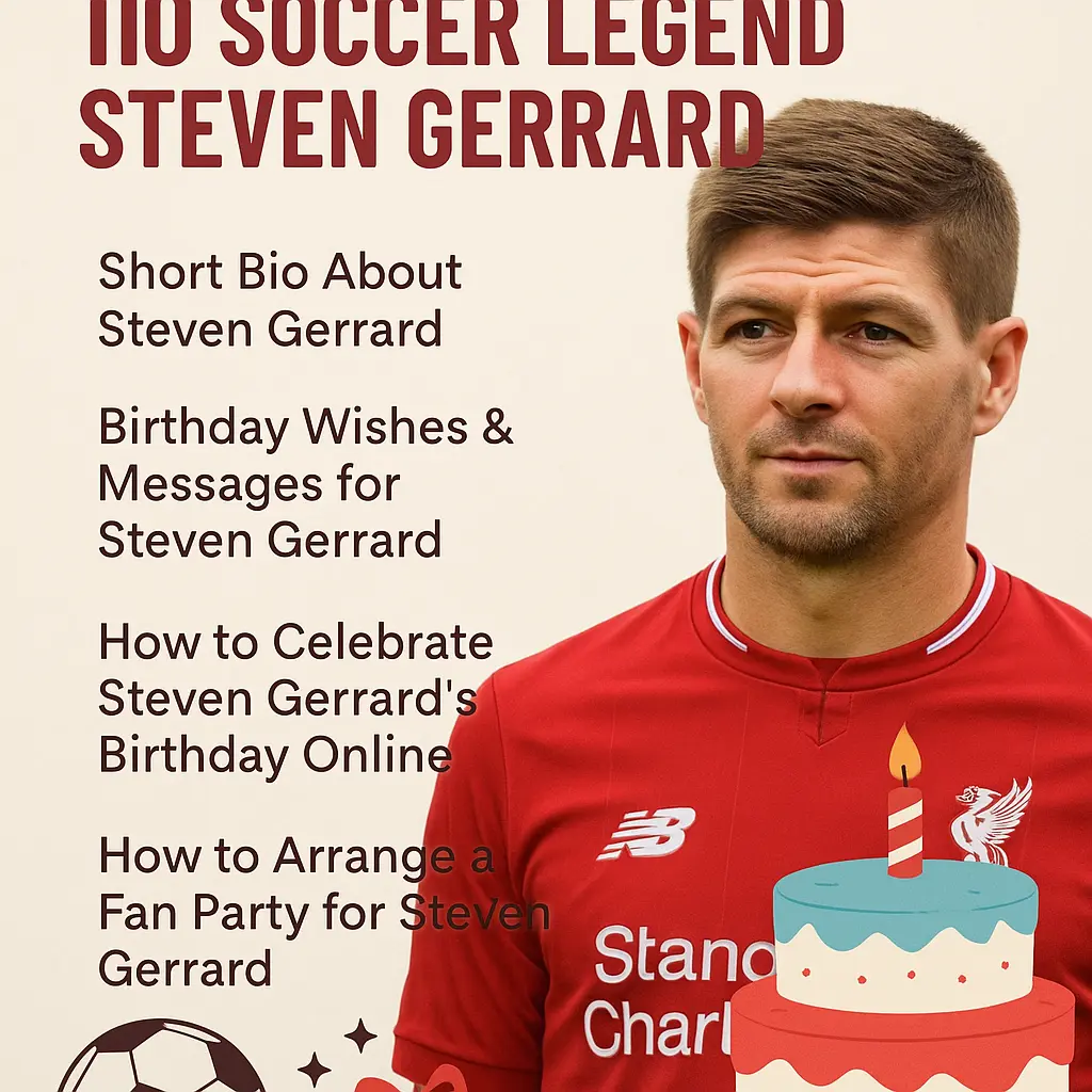 Steven Gerrard Birthday Wishes Messages Ideas