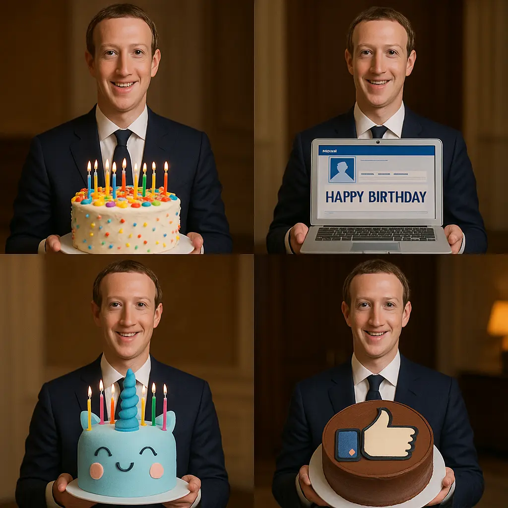 Stylish Cake Idea for Mark Zuckerberg