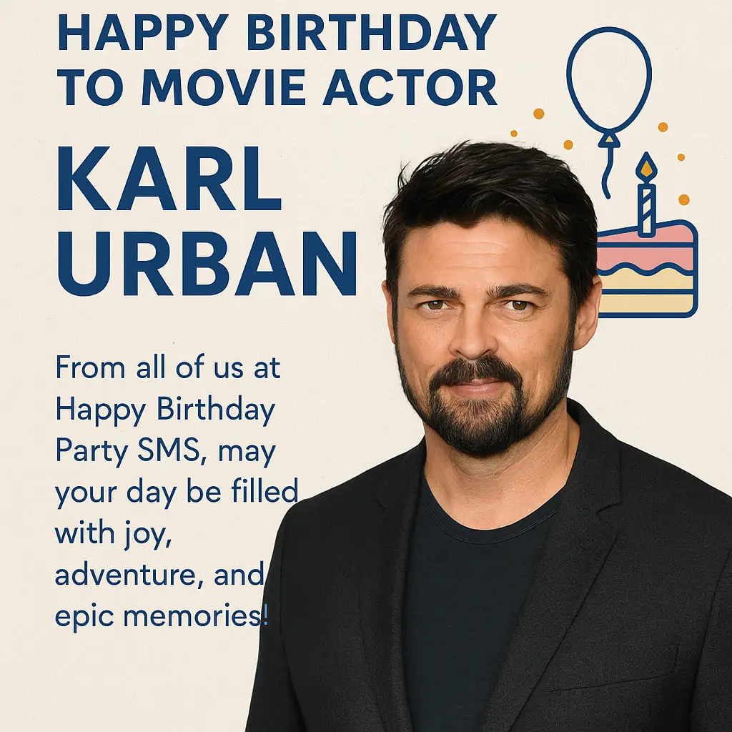 Birthday Wishes Messages for Karl Urban