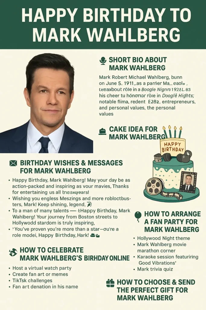 Birthday Wishes Messages for Mark Wahlberg