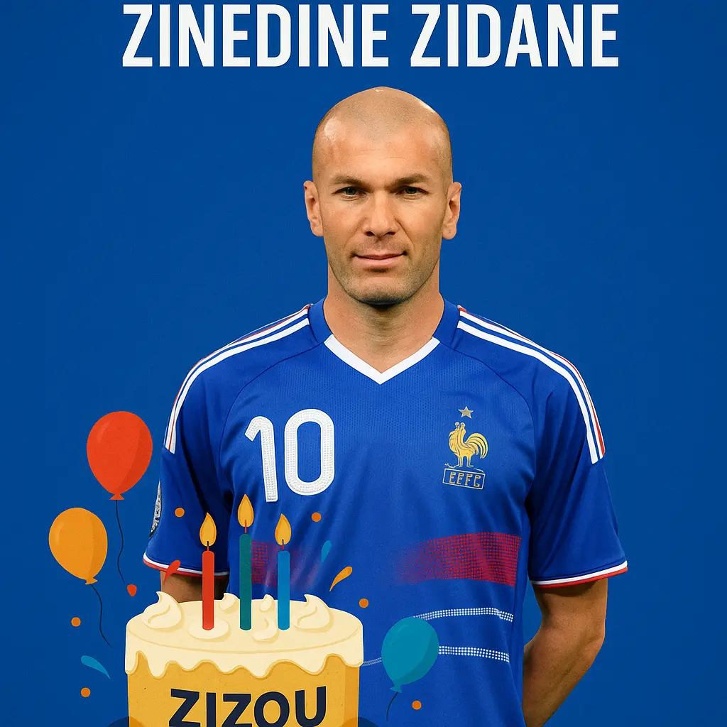 Birthday Wishes Messages for Zinedine Zidane