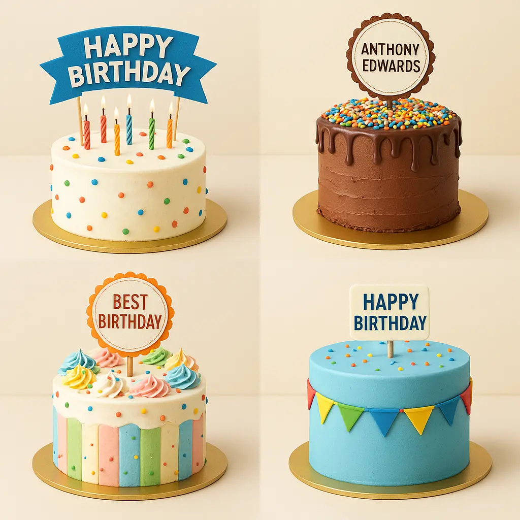 Birthday Cake Ideas for Anthony Edwards