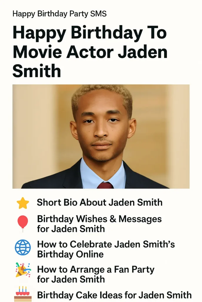 Birthday Wishes Messages for Jaden Smith
