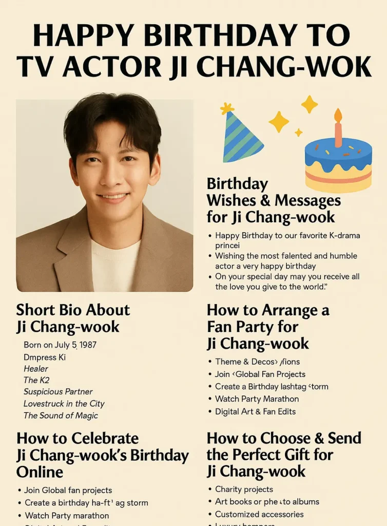 Birthday Wishes Messages for Ji Chang wook