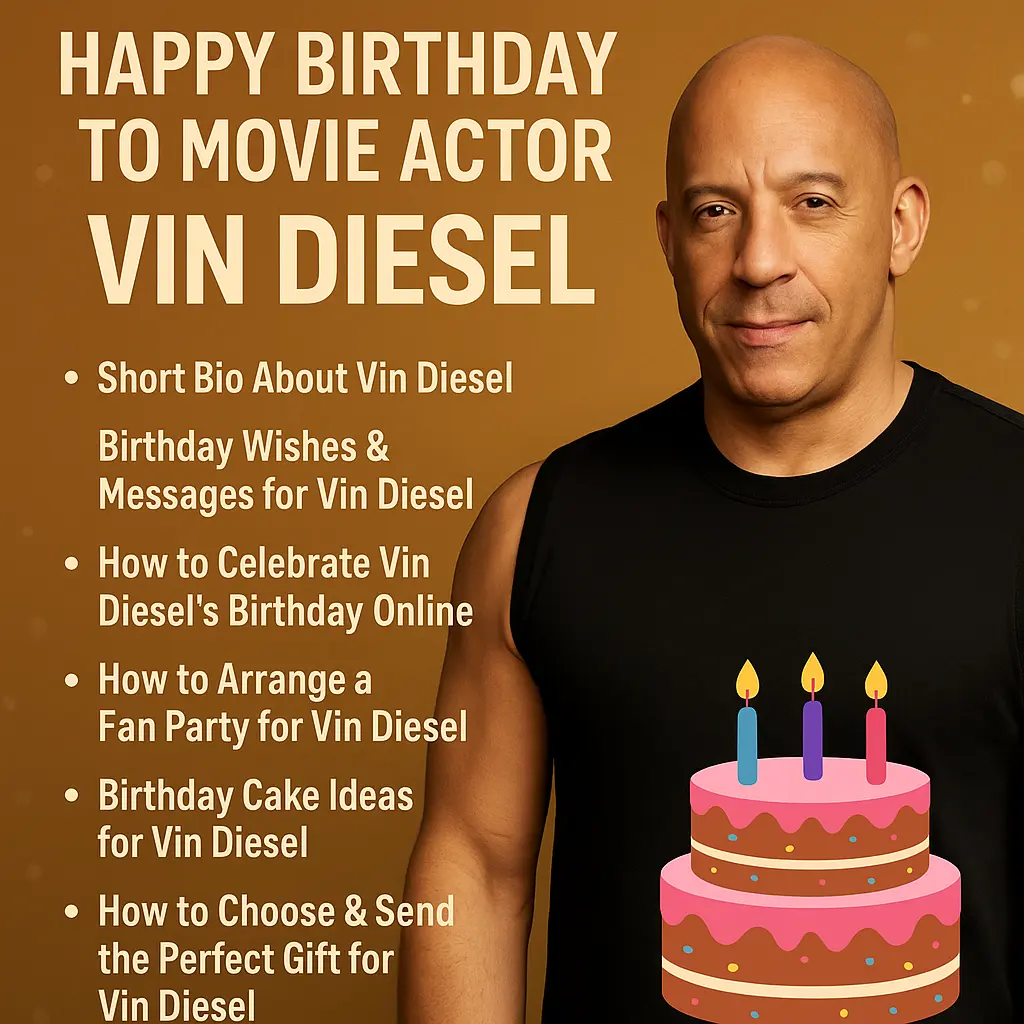 Birthday Wishes Messages for Vin Diesel