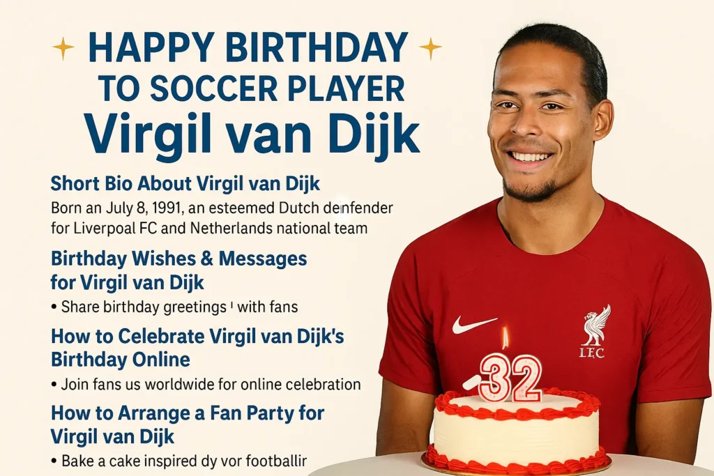 Birthday Wishes Messages for Virgil van Dijk