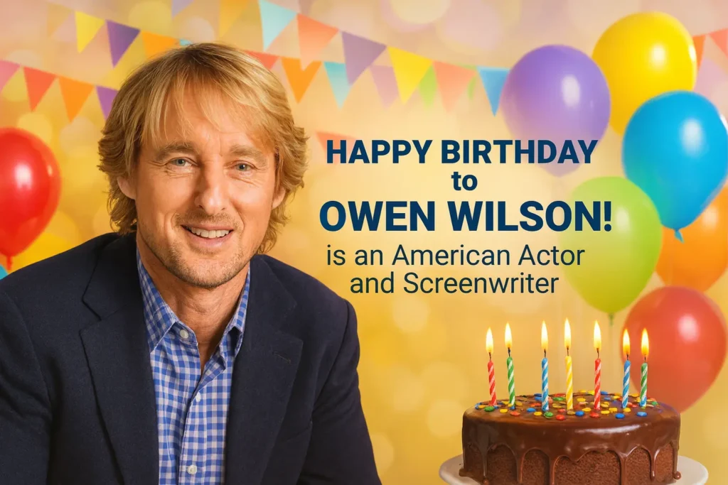 Birthday Wishes Messages for Owen Wilson