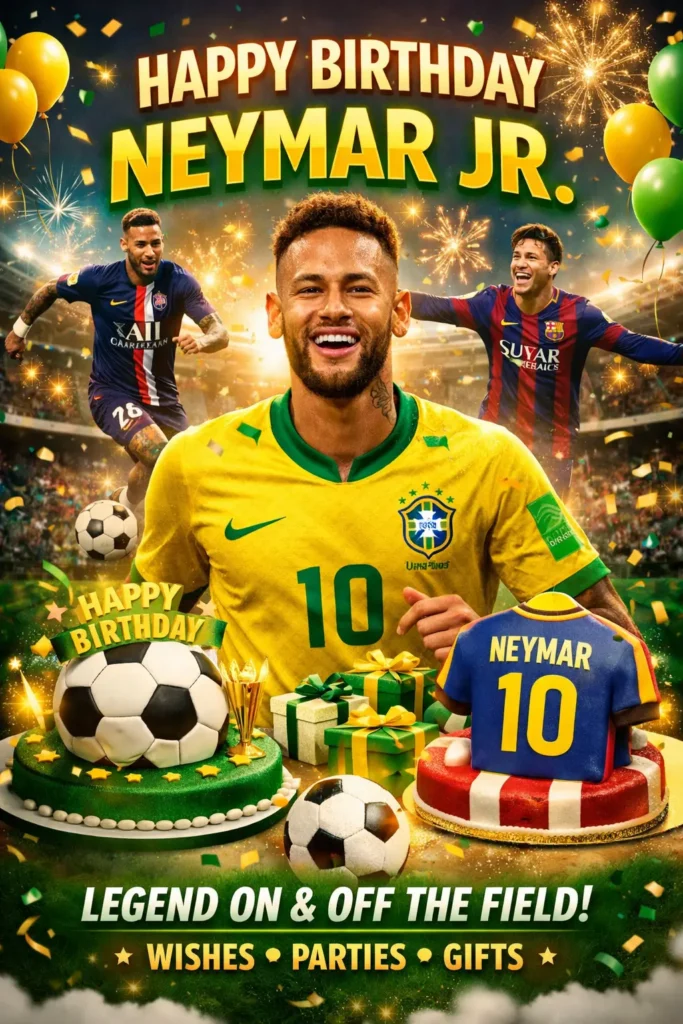 Birthday Wishes Messages for Neymar