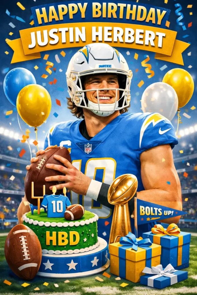 Birthday Wishes Messages for Justin Herbert